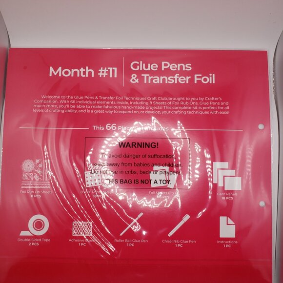 Crafters Campanion Foiled Rubs On  Craft Club Kit - Picture 8 of 9